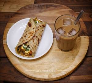 Veg Roll + Plain Cold Coffee