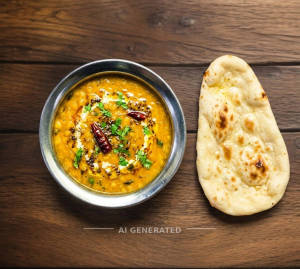 Dal Tadka + Plain Naan (1 piece)