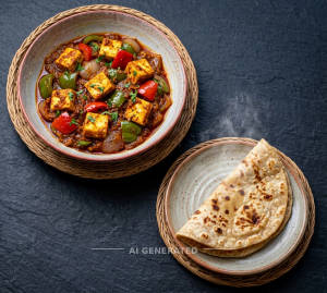 Paneer Chatpata + Tawa Roti (1 piece)