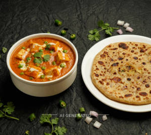 Paneer Butter Masala + Aloo Paratha (1 piece)