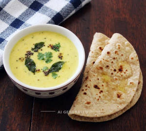 Kadhi (200 Ml) + Tava Roti (2 Pieces)
