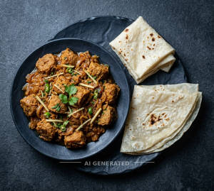 Chaap Takatak Gravy + Rumali Roti (2 pieces)
