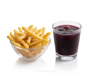 Salted french fries + Kala Khatta