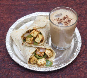 Paneer Roll + Cold Coffe
