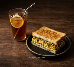 Paneer Sandwich + Lemon Ice Tea