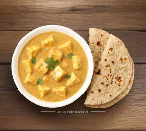 Shahi Paneer + Simple Roti (2 pieces)