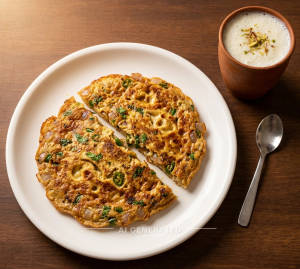 Omelette (Amul Butter) 2 Pcs + Lassi Pauch