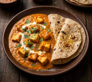 Butter Paneer Masala + Tawa Roti (2 pieces)