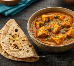 Paneer Masala + Tawa Roti (2 pieces)