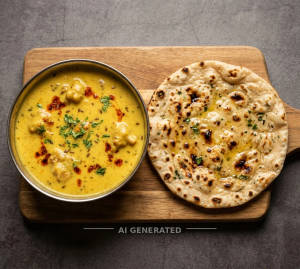 Kadhi Pakora + Butter Chapati (Tandoori) (1 piece)