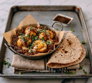 Egg Curry + Roti (2 Pieces)