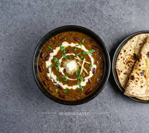 Dal Makhni + Tawa Roti (2 pieces)