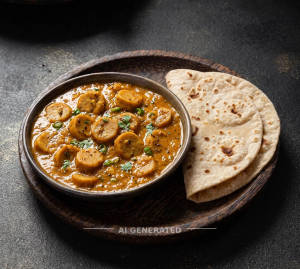 Besan Gatte + Plain Roti (2 pieces)