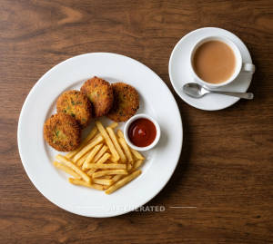Vegetable Cutlet + Tea