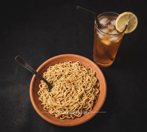 Plain Maggi + Lemon Iced Tea