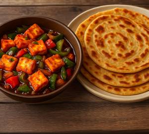 Paneer Chilli [12 Pieces] With [2 Paratha]