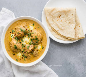 Chicken Changezi Gravy + Rumali Roti (1 piece)