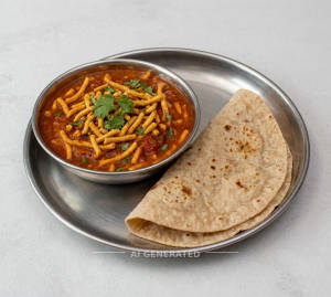 Sev Bhaji + Plain Chapati (2 pieces)