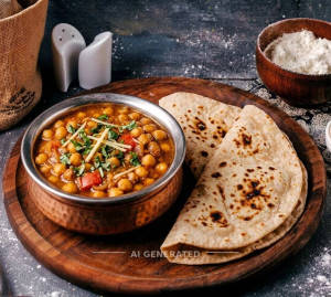 Chana Masala Special + Tawa Roti (2 pieces)
