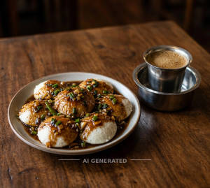 Manchurian idli + Hot filter coffee