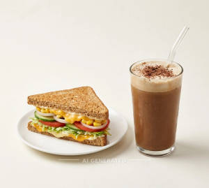 Veg Cheese Sandwich + Classic Cold Coffee