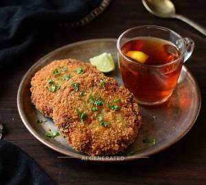 Chicken cutlet + Red tea