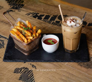 Masala Fries + Cold Coffee
