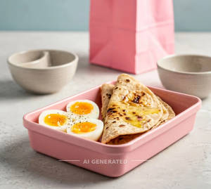Boiled Egg [2 Pcs] + Tawa Roti (2 Pieces)
