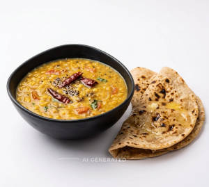 Dal Fry + Butter Tandoori Roti (2 pieces)