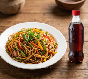 Veg Hakka Noodles + Cold Drink