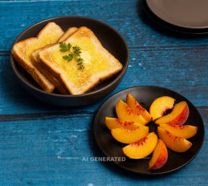Butter toast + Peach