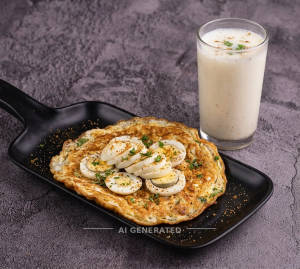 Chakkar Omelette + Buttermilk