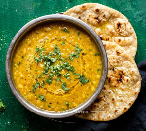 Dal fry + Plane roti (2 pieces)
