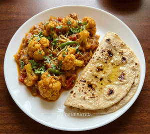 Gobi Masala + Tawa Butter Roti (2 pieces)