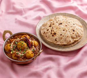 Aloo Dum + Tawa Roti (1 piece)