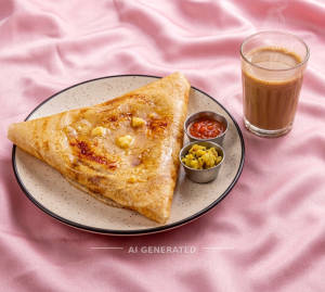Butter Masala Dosa + Tea