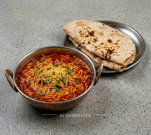 Sev Bhaji + Tandoori Roti (2 Pieces)   