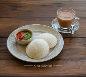Idli 2 + Tea
