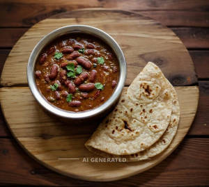 Rajma Masala + Plain Tawa Roti (2 pieces)