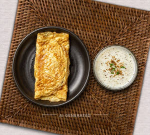 Egg Omelette + Spiced Buttermilk