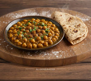 Chana Masala + Tawa Roti (2 pieces)