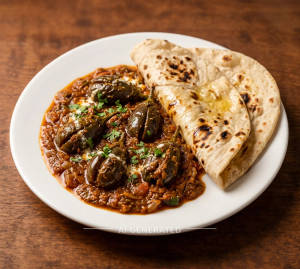 Baingan Masala + Tandoori Roti (1 piece)