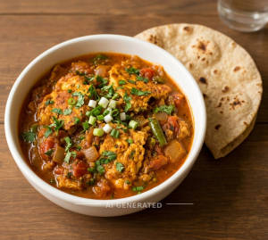 Egg Omelette Masala + Roti (1 piece)