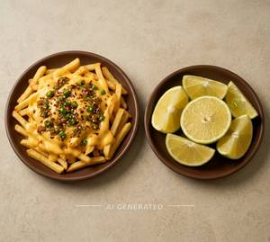 Cheese Chilli French Fries + Mosambi