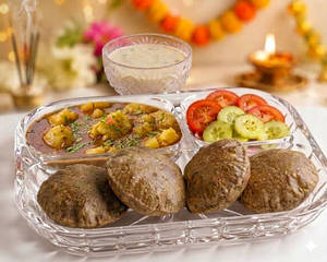 Vrat Kuttu Poori Thali (deluxe - 4 In 1)