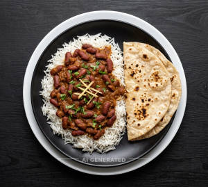 Rajmah rice + Tawa roti (2 pieces)