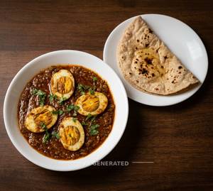 Egg Curry + Tawa Roti (1 Piece)