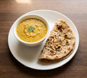 Plain Dal + Tandoori Roti (1 Piece)