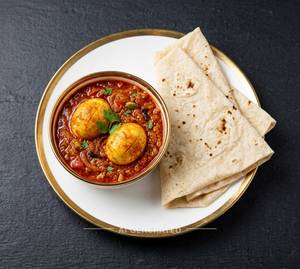 Egg Masala + Rumali Roti (2 Pieces)