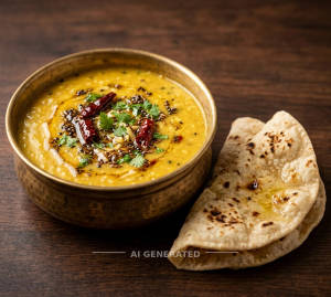 Dal Tadka + Roti Plain (2 pieces)